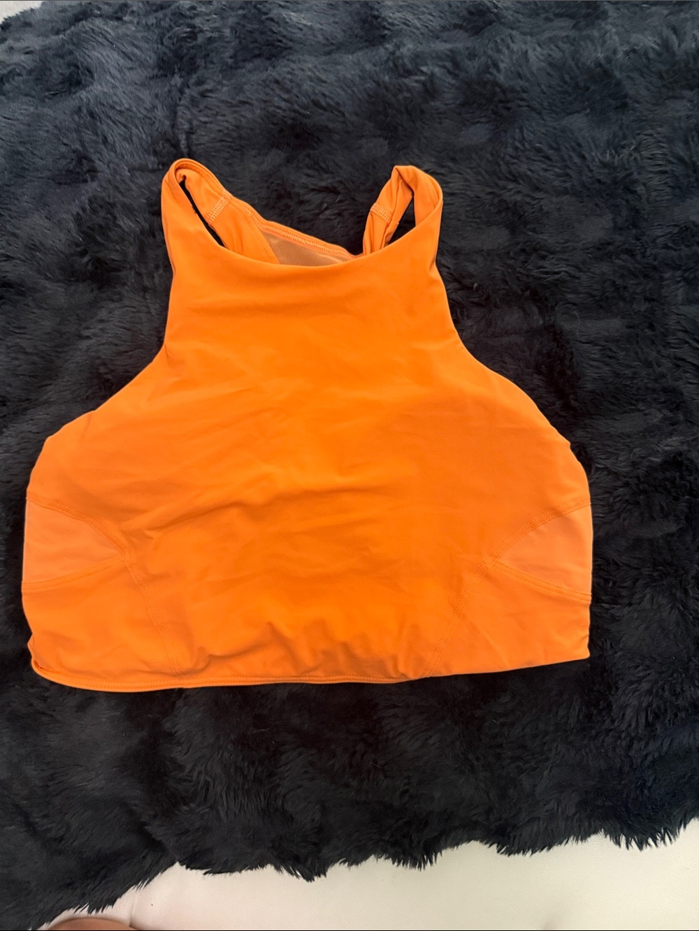 lululemon athletica Bright Orange High-Neck Sports Bra